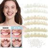 6Pcs with Moldable Thermal Beads Denture Temporary Filling Kit Upper Veneer Cosmetic Tooth  Travel