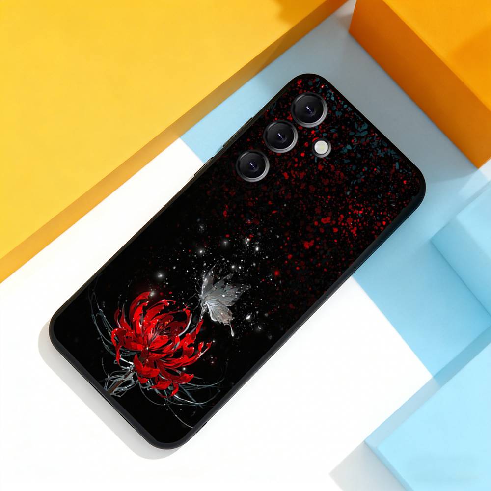 Чехол-паук Ghoul Red L-Lily Tokyo для Samsung Galaxy A 22,71,53,52,51,72,73,5G, Note, J7,8,9 Мягкий черный чехол