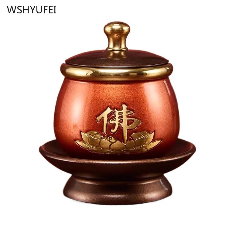 Металлическая чаша для подачи воды. Передняя чаша для воды Будды. Внутренний запас Бога Богатства. Чаши для вина. Чаша для очистки воды.