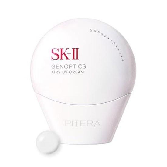 SK-II Official Store Genoptics Airy UV Cream 30g Sunscreen Primer SPF50+ PA++++ Makeup Base Dark Spots Whitening Contains Niacinamide Pitera Skincare