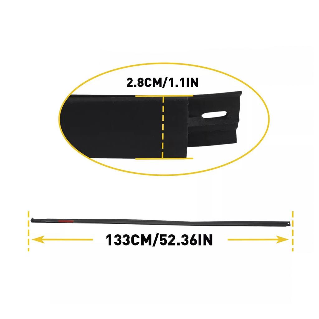 2PCS Roof Drip Molding Trim Rubber For Toyota Tundra DOUBLE CAB 2007-2020