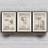 Bathroom Ware Patent Retro Poster Flush Toilet Paper Toilet Lid Patent Vintage Wall Art Canvas Painting Washingroom Decor Pairs