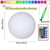 Solar Powered Inflatable Ball with Remote Control 16 Colors LED Luminous 3 Working Modes Waterproof Floating Swimming Pool Party Decoration Light