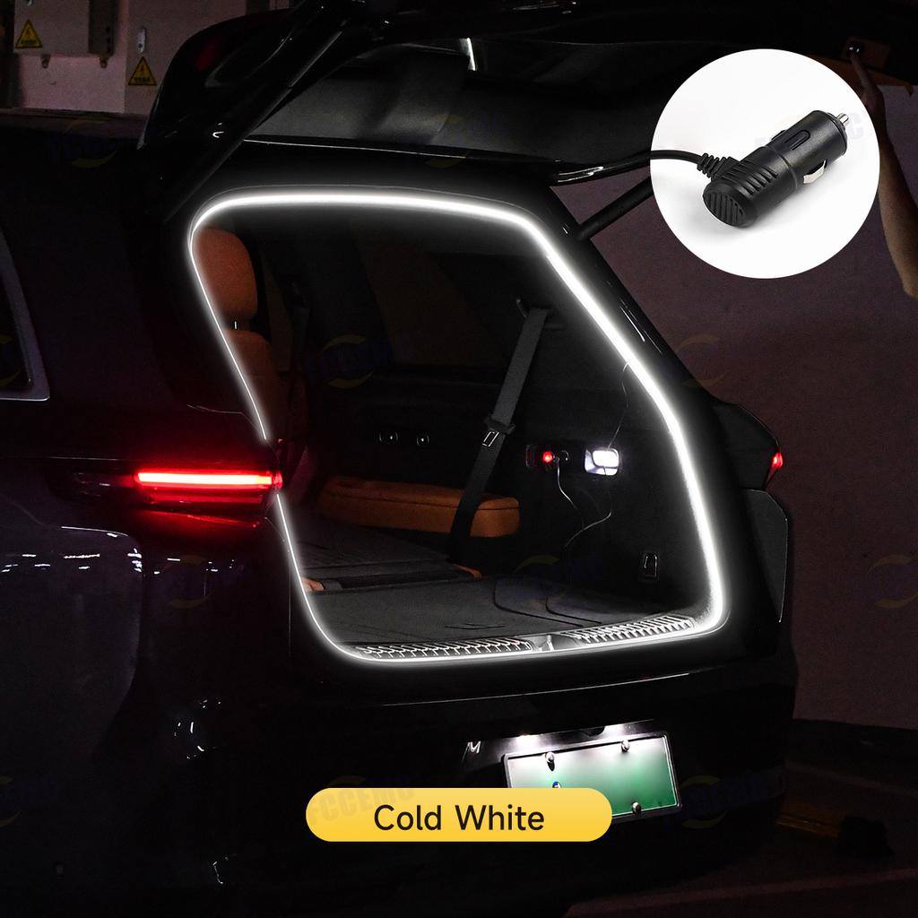 5m LED Car Trunk Lighting Strip With Cigar Magnetic Induction Modified Decorative Light For Tesla Model Y New Electric Vehicles
