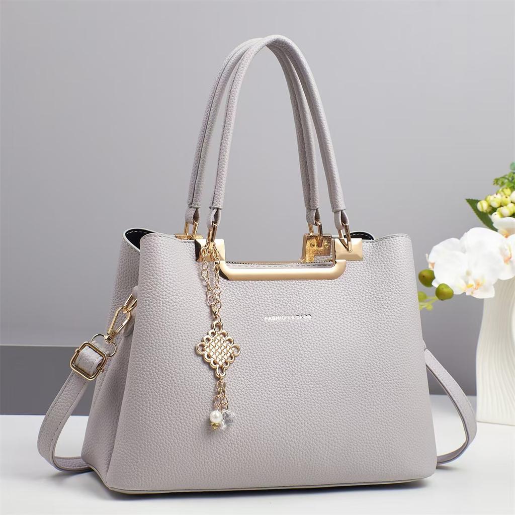 Новая модная сумка Macaron, многослойная, большая вместимость, сумка на одно плечо, личи, текстура, сумка через плечо, тренд