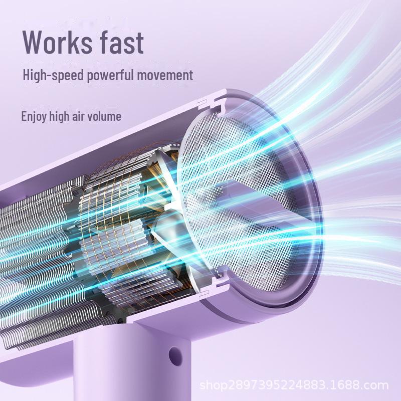 High-Speed Salon Hair Dryer with Blue Light & Dual Temperature Settings for Quick Drying