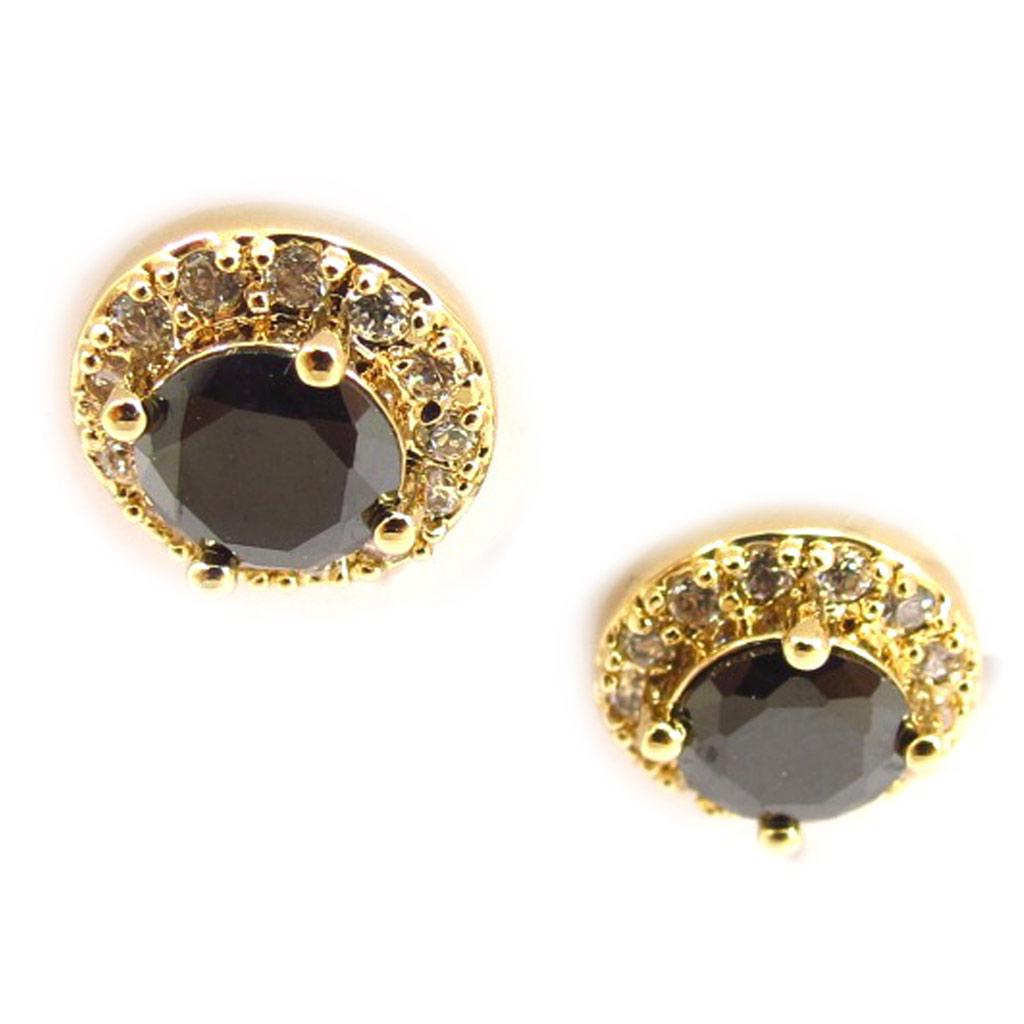 Les Trésors De Lily [K7195] - Серьги «Сисси» с покрытием из черного золота