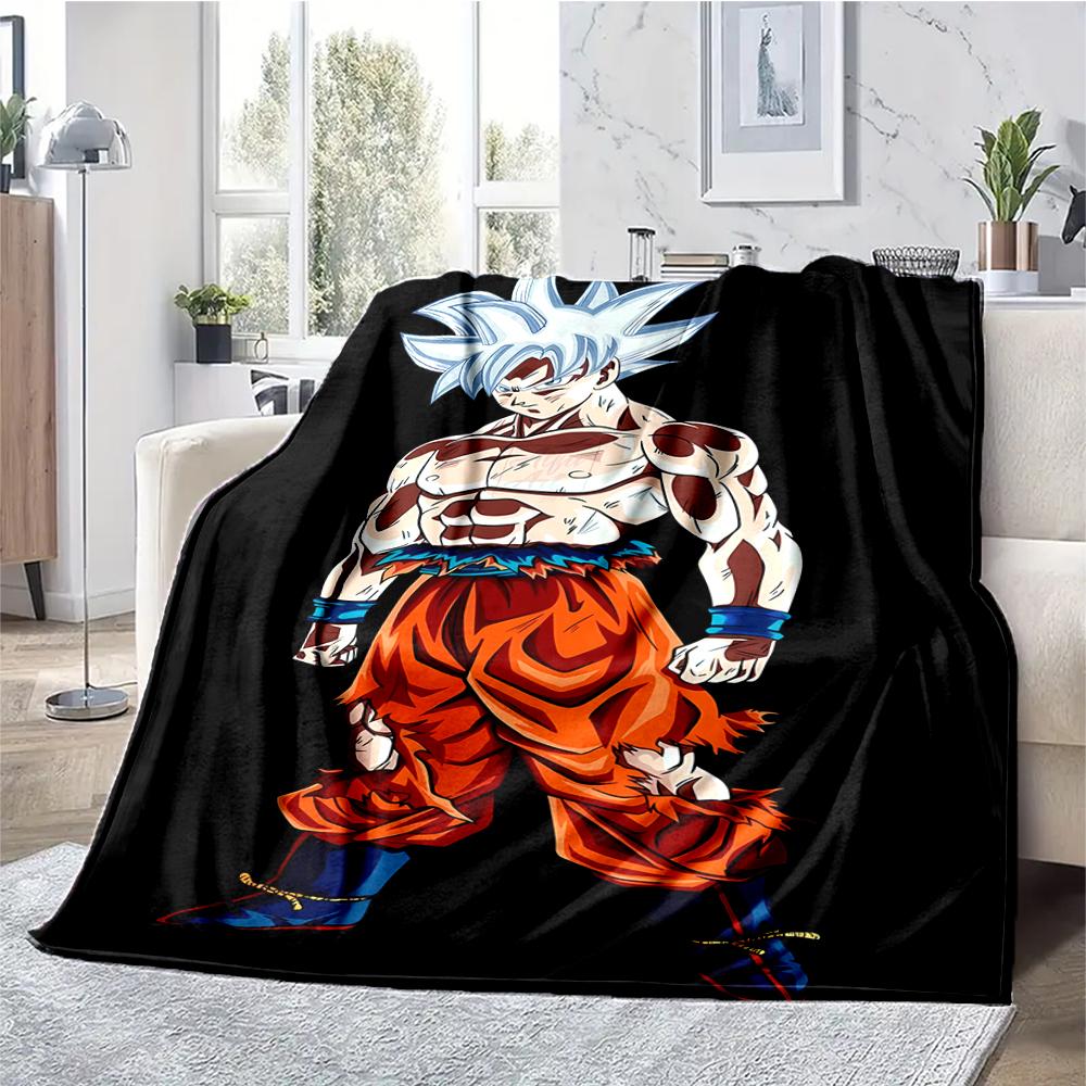 Плед с принтом на тему Dragon Ball - Идеально подходит для дивана, кровати, путешествий и использования на открытом воздухе | Можно стирать в машине, уютный и прочный.