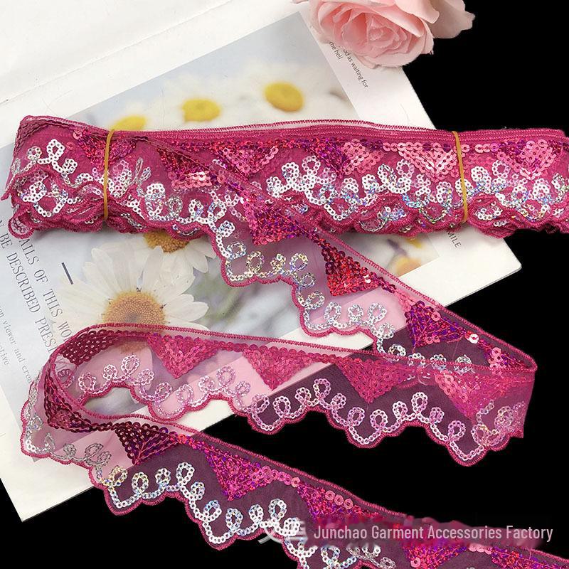 Готовая к использованию сетчатая занавеска с вышивкой пайетками и треугольной кромкой из пайеток