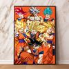 Popular Anime Poster with Seven Dragon Ball Characters, Wall Decoration for Children