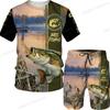 Мужская камуфляжная одежда для охоты и кемпинга на весну и лето, футболки/шорты/костюмы с 3d принтом, топы, комплект коротких штанов, спортивные костюмы, спортивная одежда
