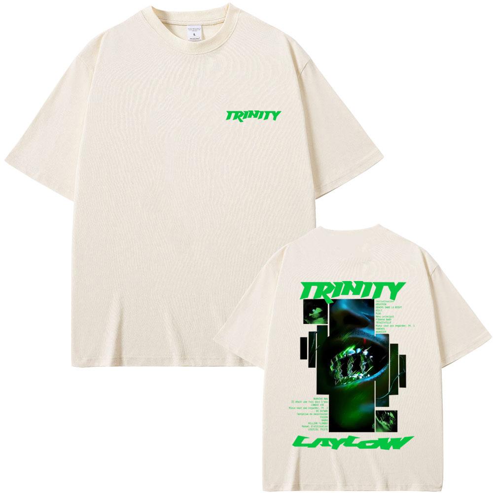 Rapper Laylow Trinity Album Graphic T Shirt Men Women Hip Hop Fashion Pop Music Tshirt Mens Casual Vintage Tshirts Streetwear