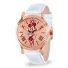Disney Women's Minnie Mouse Arm and Hand Watch, White/Rose Gold