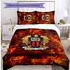 OGC Nice FC Printed 3PCS Bedding Set Breathable Duvet Cover with Pillowcases Decorative Bed Linen for Bedroom Home