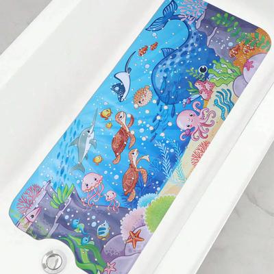 Мультяшный коврик для ванны с морскими животными «Подводный мир», украшения для вечеринки по случаю дня рождения, детские сувениры, коврик для ванной/душа с океанскими животными, нескользящий