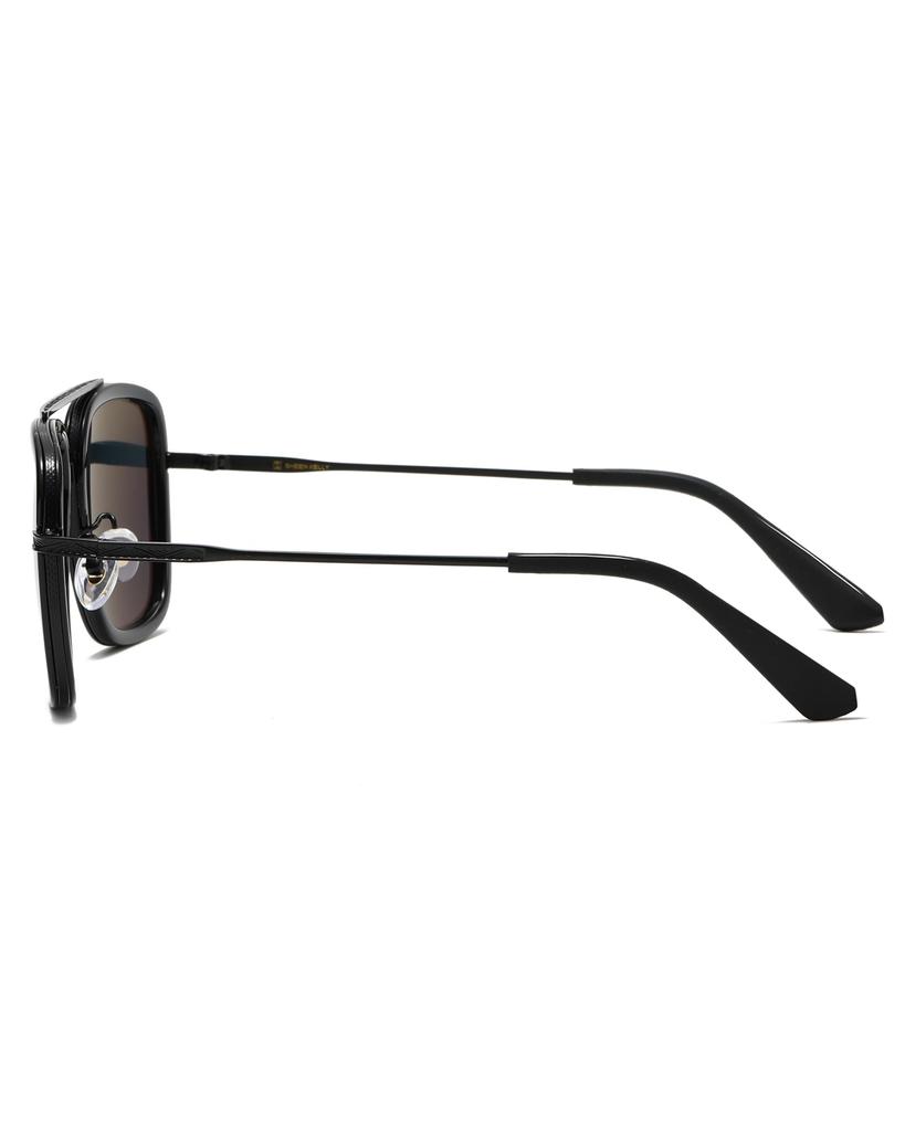 Retro Square Sunglasses for Men and Women Fashion Fine Frame Metal Frame Trend Sunglasses [SHEEN KELLY] -