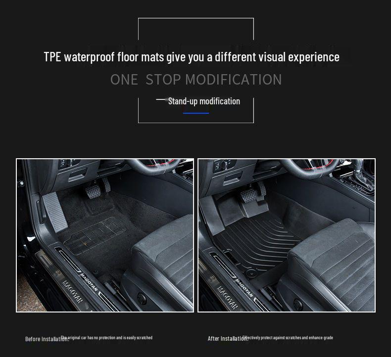 Напольные коврики из ТПЭ для Volkswagen Lavida, Passat, Magotan, Tiguan L, Sagitar, Golf, Bora, Jetta и T-Cross