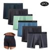 6PCs New Man Underpants Sexy Solid Color Men's Panties Set High Quality Mens Boxer Underwear Brand Brand Polar Male Trunk Shorts