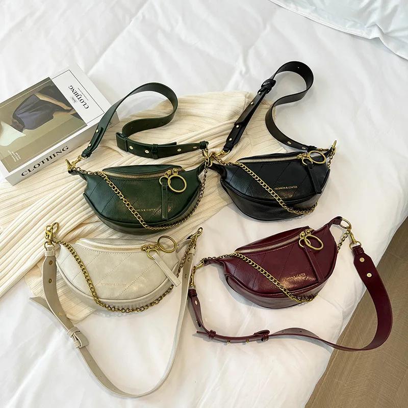 Женская сумка-цепочка через плечо, поясная сумка, сумка через плечо, поясная сумка, роскошная женская сумка на грудь, модная