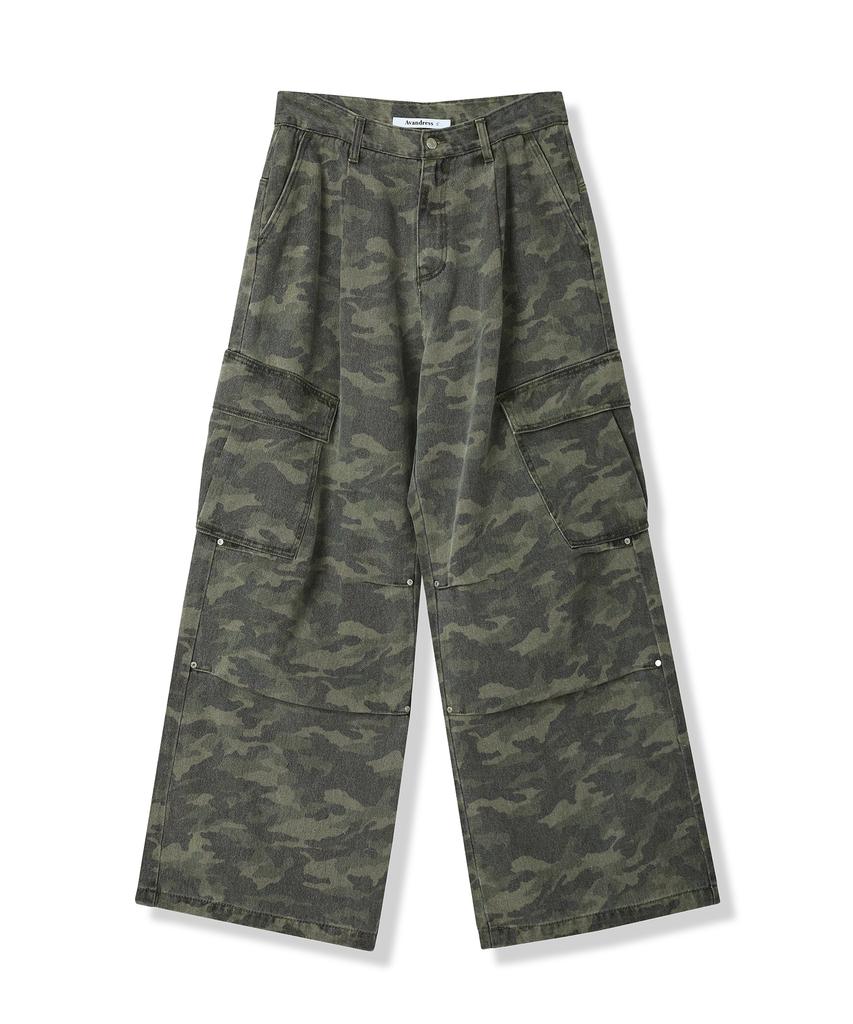 AVANDRESS Side Big Cargo Pants Cotton Black (B Type)