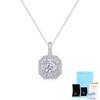 S925 Silver Necklace Moissanite Pendant Collarbone Chain Silver Jewelry Pendant Panyu