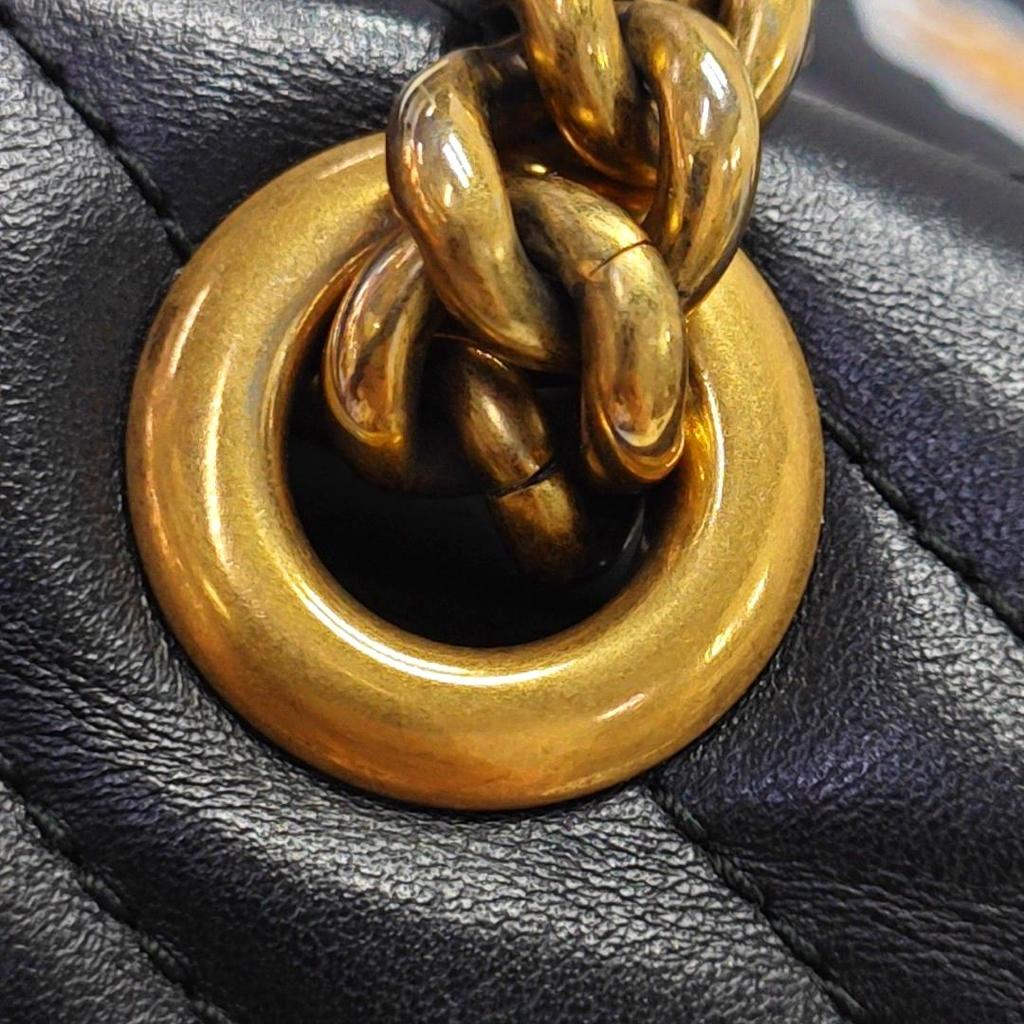[Pre-Owned] Gucci GG Marmont Small Matelassé Shoulder Bag 'Black' - Very Good #10ZWCHP