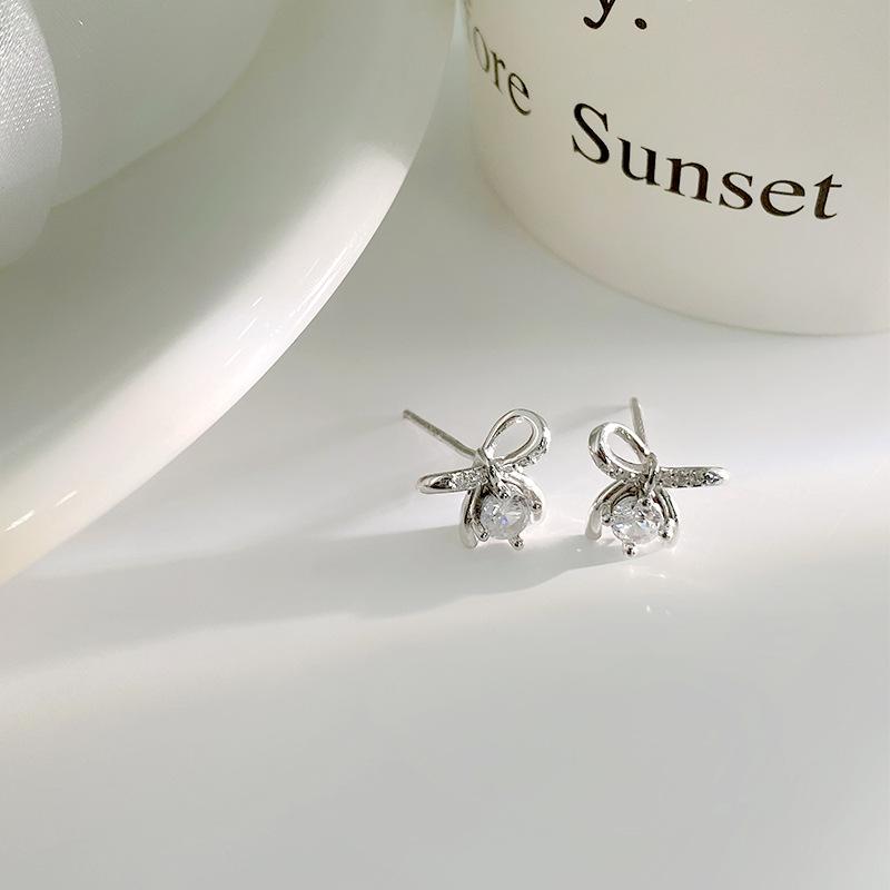 Серьги-бантики Sweet Bow, легкие, роскошные, высокого класса, новые, изысканные, пригородные серьги для женщин