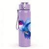 1PC Vibrant Hummingbird Illustration 750ml Color Plastic Sports Water Bottle Leakproof Flip Straw Lid Suitable for Sports Office Home Use
