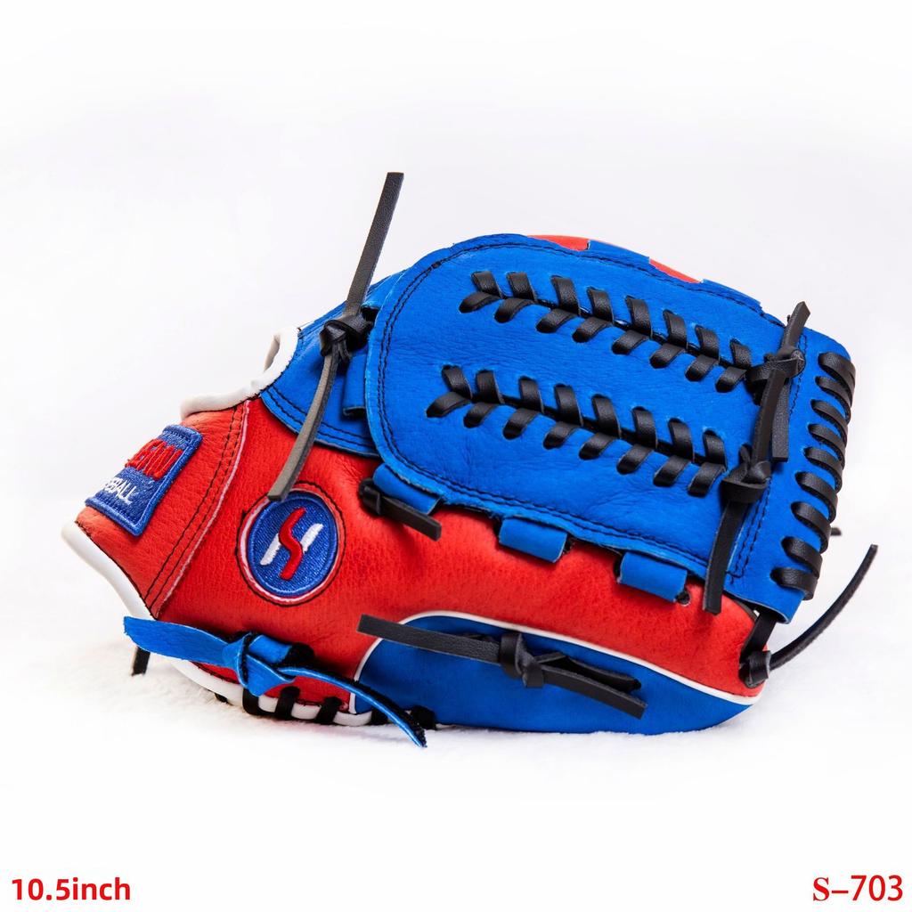 Padded Palm 10.5 Inch Adult Children Pigskin PU Infield Baseball Gloves Deep Pocket Reinforced Webbing Softball Gloves and MITT