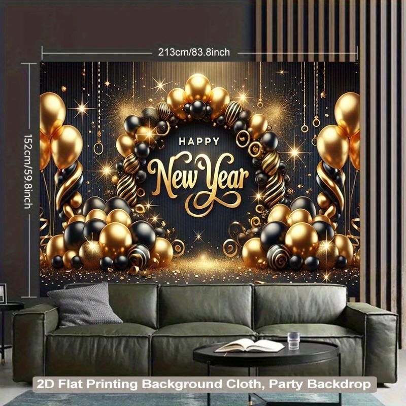 1 piece of 2D background cloth,festive and lively background cloth for New Year's celebration atmosphere, party backgrou