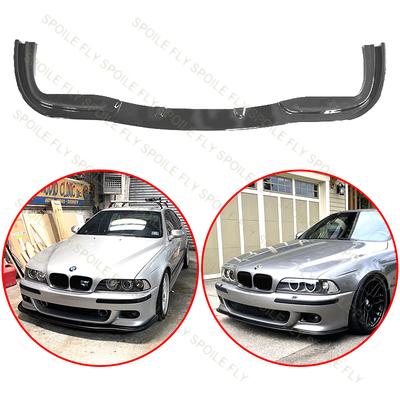 Для BMW 5 серии M5 E39 1997--2004 520 528 530 540 Высококачественный 3 шт. Автомобильный передний бампер, губа, спойлер, глянцевый черный, под карбон