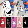 Чехол для телефона Samsung Galaxy M15 M55 M33 M13 M23 M53 M31 M51 M14 M34 M54 M20 M30s M52 M32 с Kpop-сердечком из пальцев