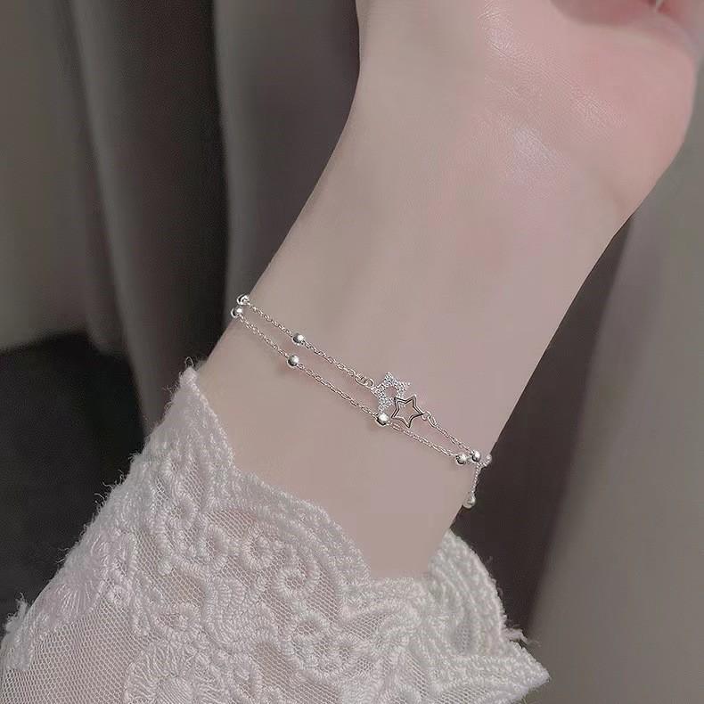 Звездное небо История двухслойный браслет звезда для женщин Ниша Изысканный модный универсальный браслет из бусин Подарок для женщин