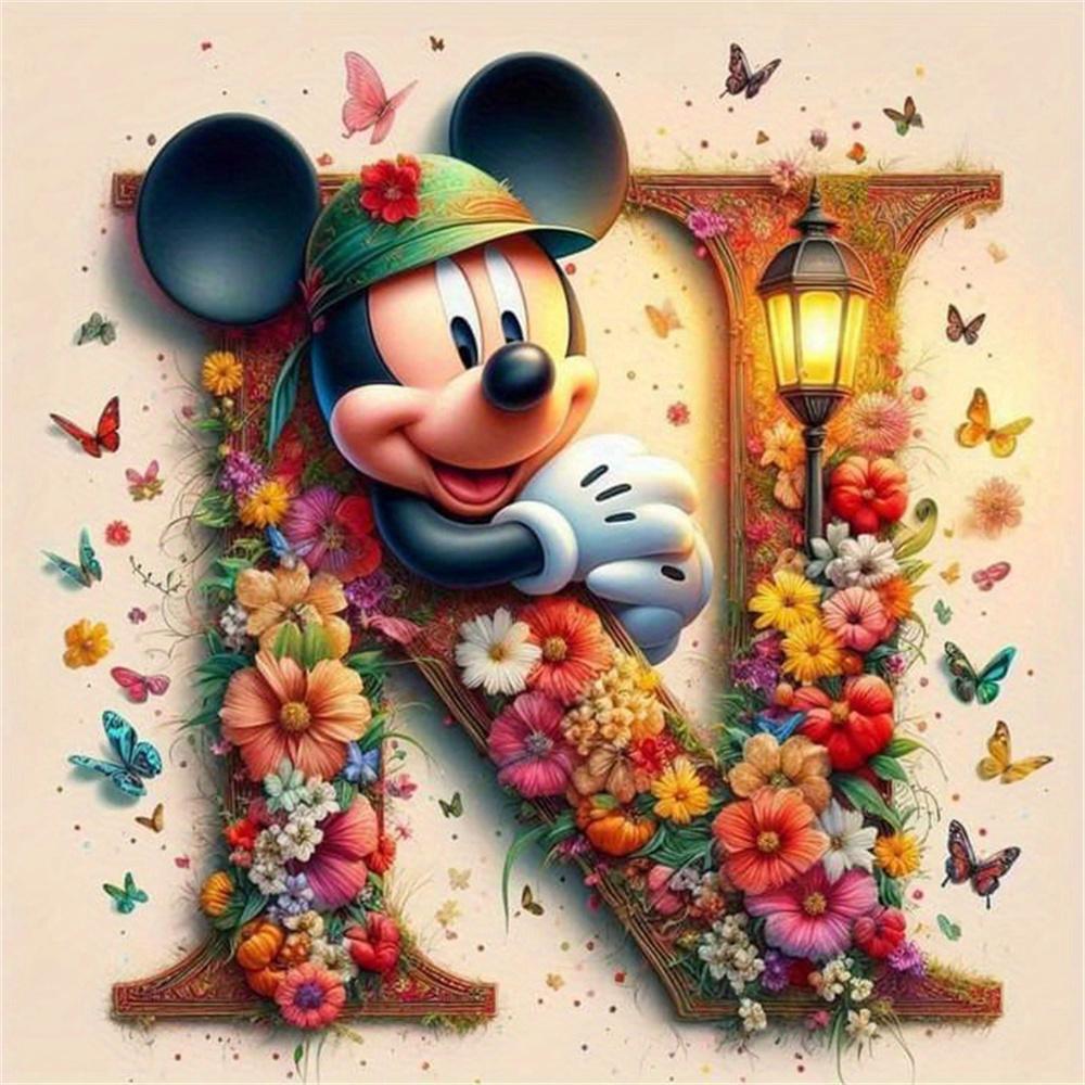 Disney Микки Маус Алмазная Живопись Буквы Мультфильм Алмазная Мозаика Стразы Картинки Минни Вышивка Цветок Настенное Украшение