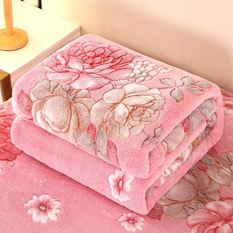 Bonenjoy 1pc Blanket Floral Style Bedspread Fleece Blanket Plaid Travel Shawl Sofa Nap Blankets Home Bedsheet Manta