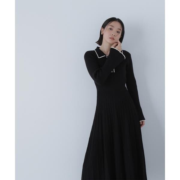 Natural Beauty Basics Skipper Bicolor Knit Dress (Beige/M)