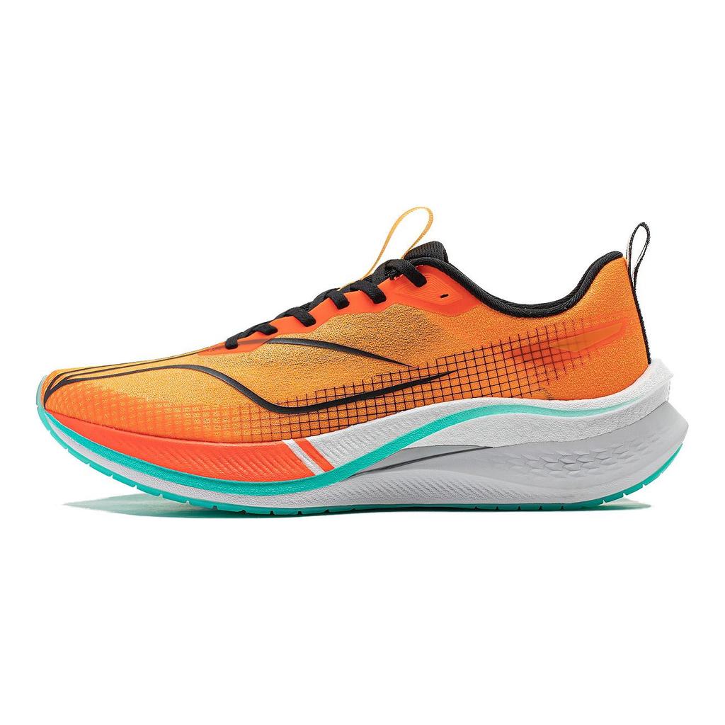 Li Ning Red Hare 7 Pro Амортизирующие Нескользящие Низкие Спринтерские Беговые Кроссовки Мужские Неоновый Ярко-Оранжевый ARPU001-4