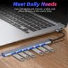 7-в-1 Usb C Hub 3.0 Type C 7-портовый мульти-сплиттер Otg USB-адаптер питания, совместимый с Macbook Pro