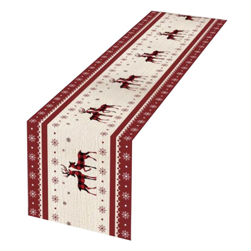 Модная новогодняя скатерть, дорожка для стола, чехол с флагом, рождественские подарки, рождественский декор