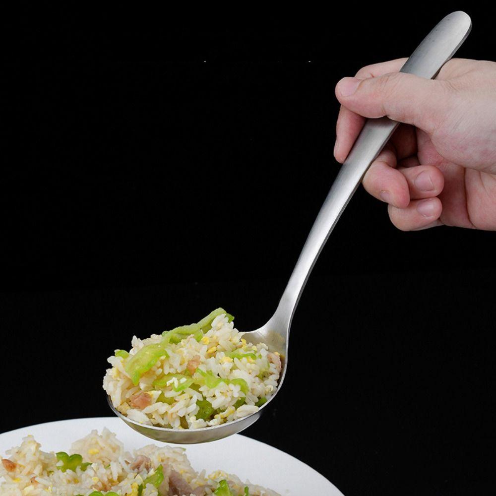 Large Size Tablespoon Long Handle Big Soup Spoon Tableware Serving Spoon  Restaurant