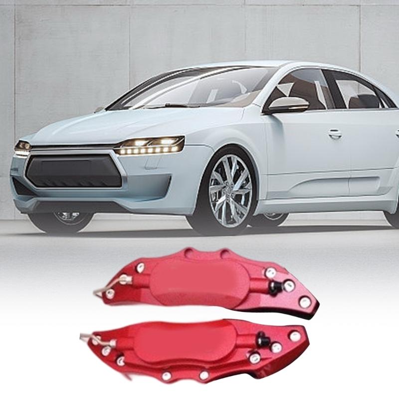 Комплект накладок на тормозные суппорты автомобиля Алюминиевый аксессуар для стайлинга автомобиля Высокопроизводительный корпус тормозного суппорта для ступицы колеса