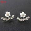 Daisy Alloy Earrings With Embedded Rhinestones For Women And Men
