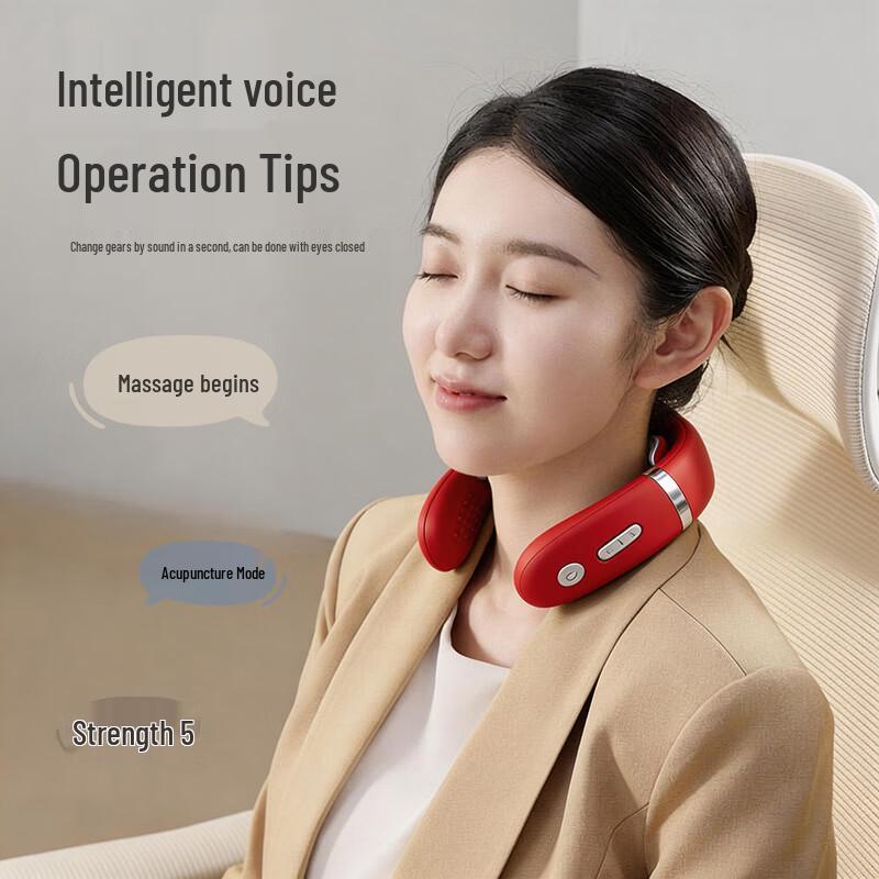 JeoyCosy Low-Frequency Pulse Neck Massager with Heat and Sleep Mask Set CN plug (adapter included)