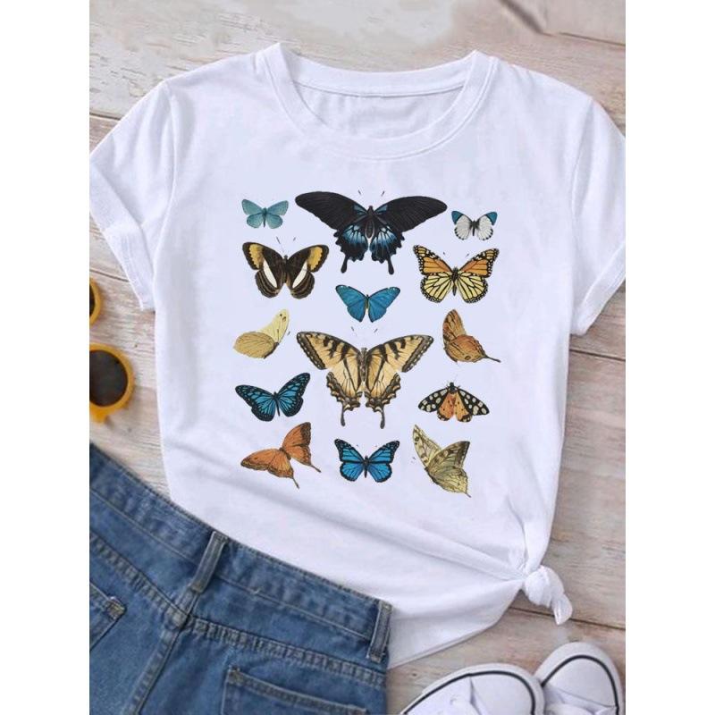 Летняя женская печатная рубашка Reading Time белого цвета больших размеров, женская футболка с короткими рукавами из чистого хлопка, женская