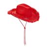 Wide Brim Jazz Hat Furry Trim Cowgirl Hat Fashion Western Cowboy Hat  Costume Accessories
