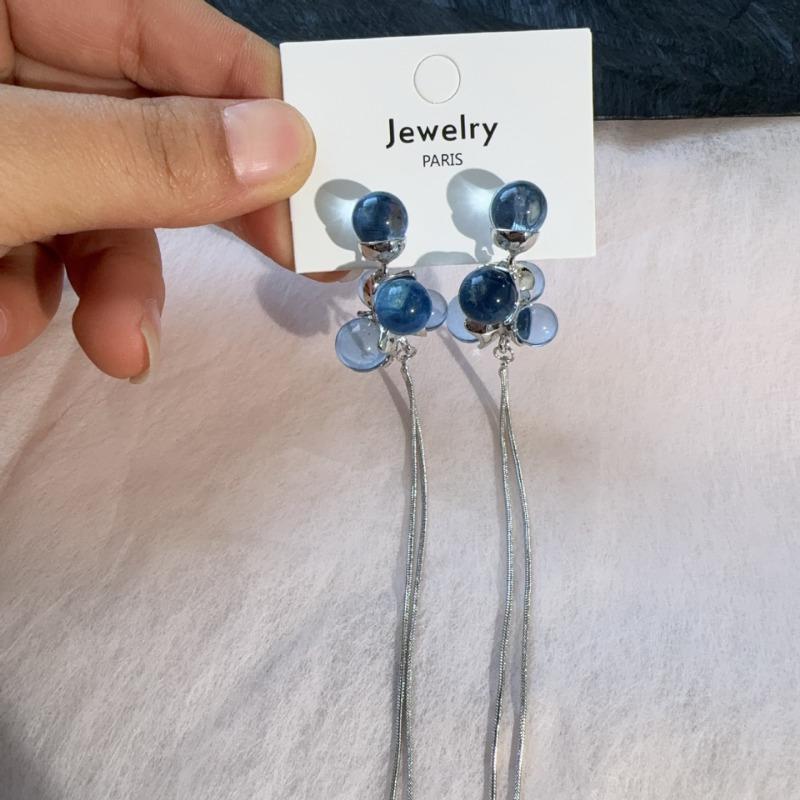 Новые модные роскошные легкие серьги с жемчугом, женские, с длинной бахромой, элегантный стиль для похудения лица, ощущение высокого класса