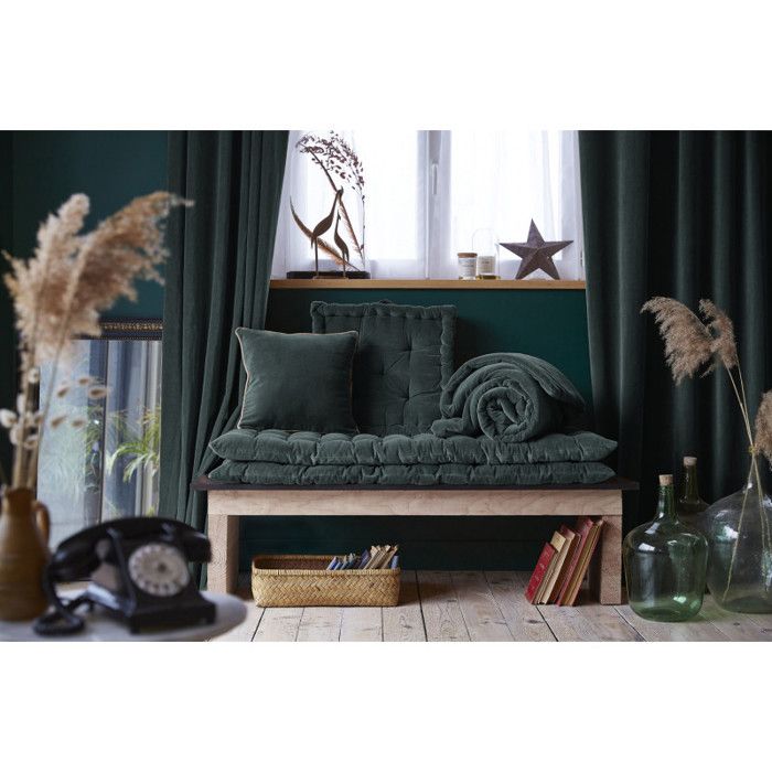 Подушка напольная 50 х 50 см "César" Хлопковый бархат - César Ardoise