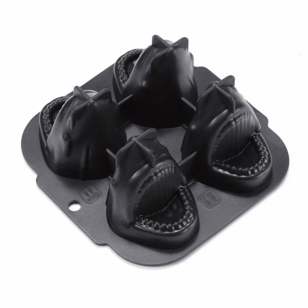 Shark Ice Ball Mold 4 Grids Ice Maker Funny Popsicle Molds  for Summer