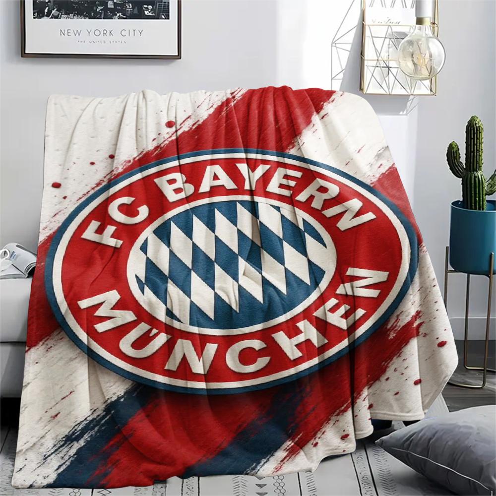 1pc FC Bayern Munich Print Flannel Blanket, High quality Comfortable for All Seasons, Home Decor, Warmth and Comfort, Perfect for Christmas Gifts47