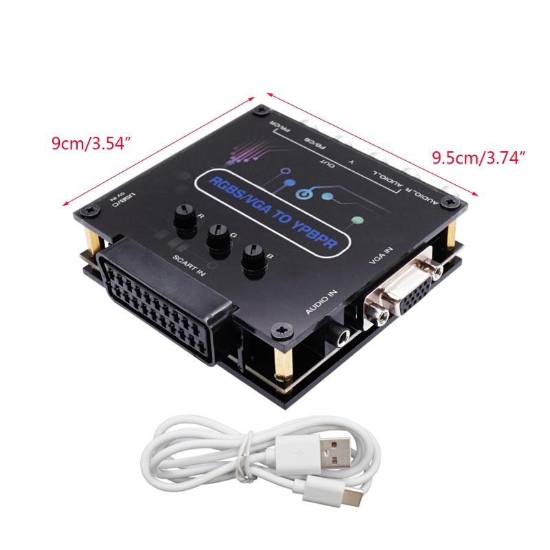 RGBS VGA SCART в YPBPR компонентный преобразователь SCART VGA композитный порт для /для игровых консолей SFC Retro